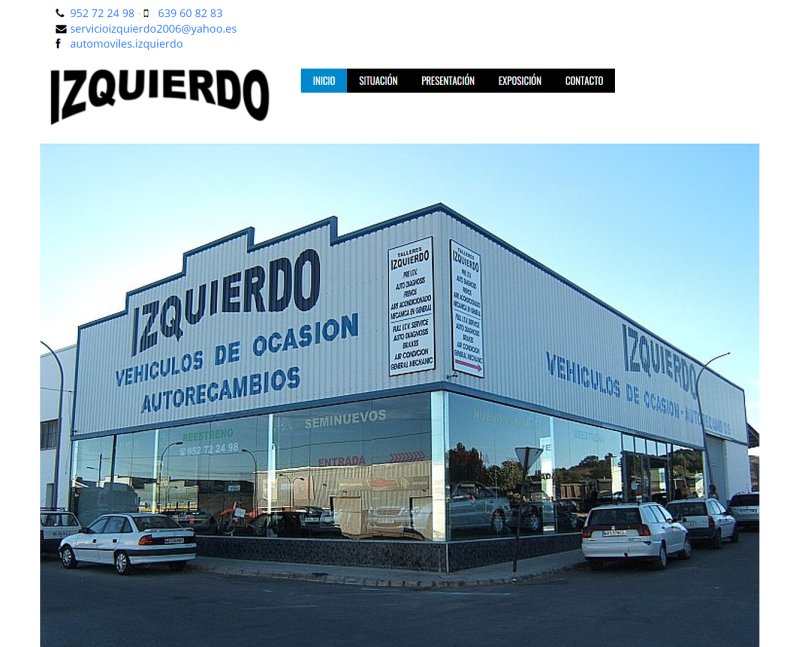 Web Automóviles Izquierdo